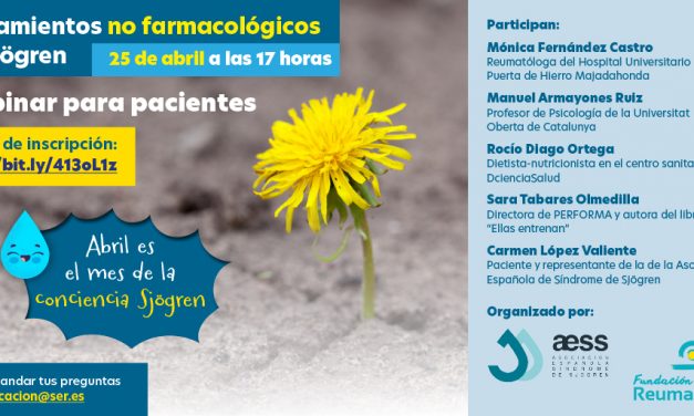 Webinar sobre tratamientos no farmacológicos para pacientes con Sjögren