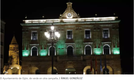Las fachadas oficiales se tiñen de verde como clamor contra la artritis