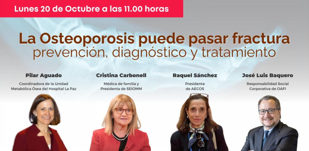 Servimedia organiza un diálogo sobre prevención, diagnóstico y tratamiento de la osteoporosis