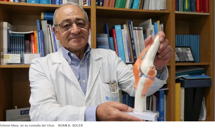 Antonio Mera, reumatólogo: «La artrosis es el deterioro del cartílago y la artritis es la inflamación del tejido de las articulaciones»